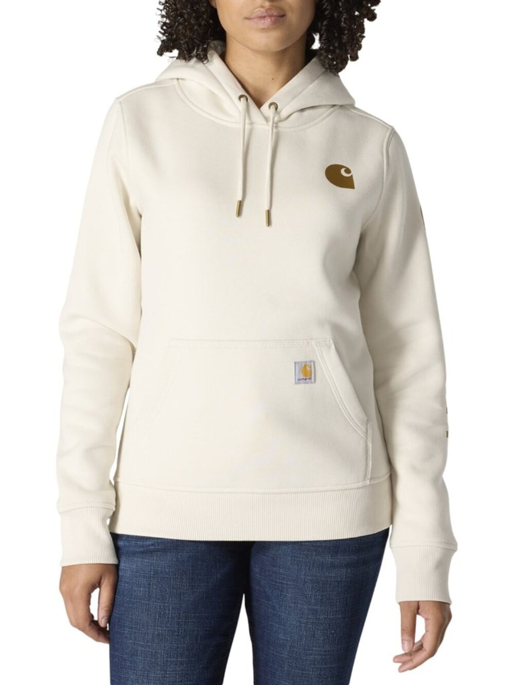 Carhartt Women's Clarksburg Graphic Sleeve Hoodie Malt/Carhartt Brown 3S2 268